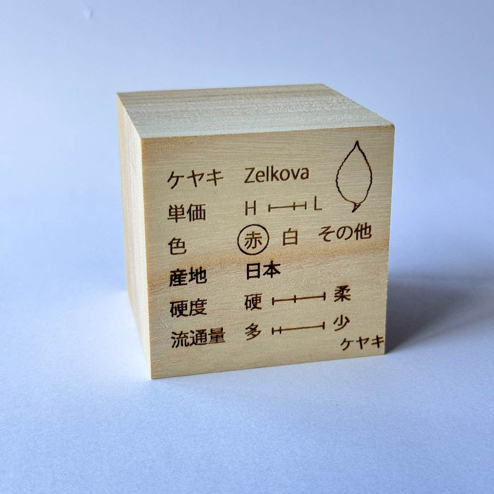 ものづくりブロック【世界の16種セット】(樹種説明入り)桐箱セット
