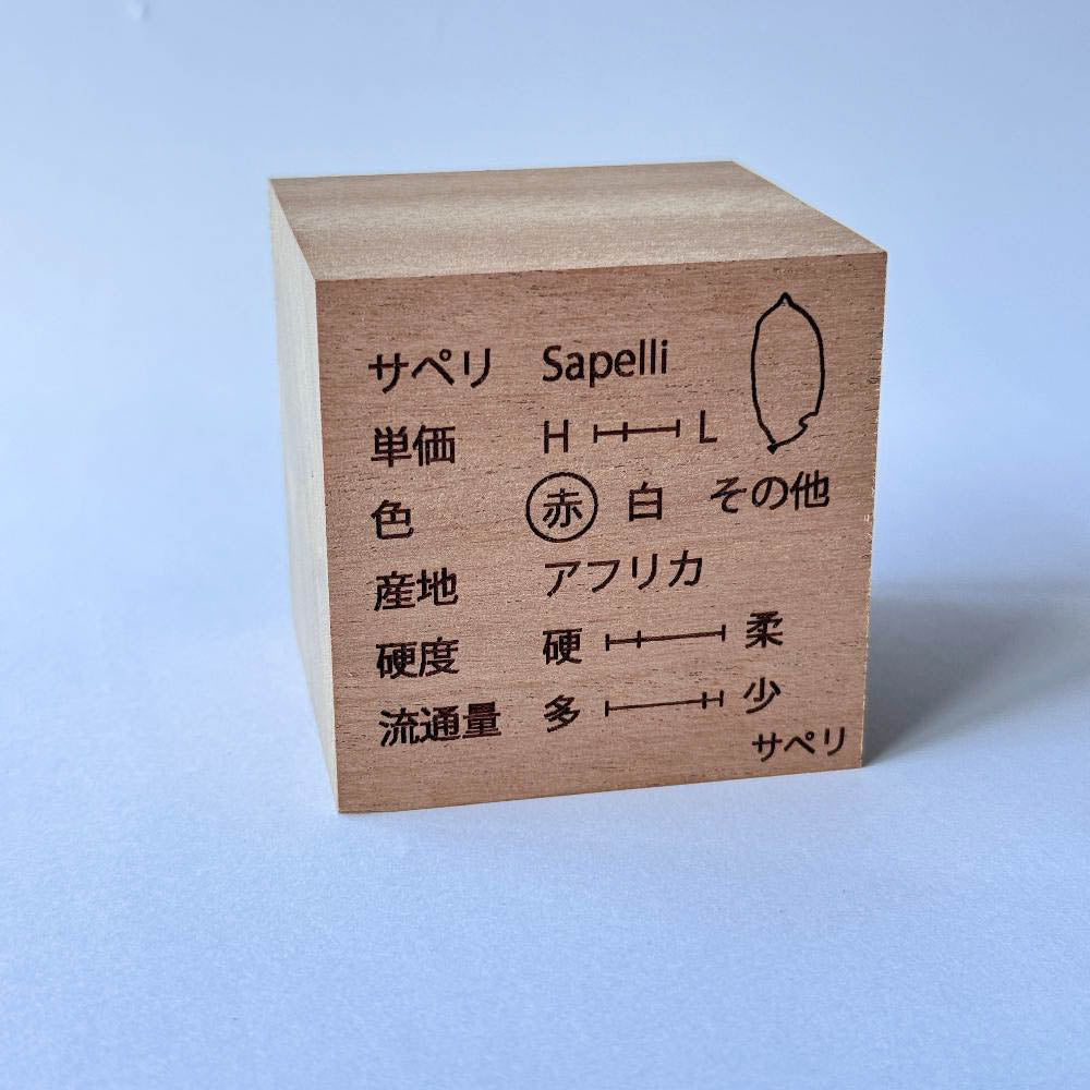ものづくりブロック【世界の16種セット】(樹種説明入り)桐箱セット